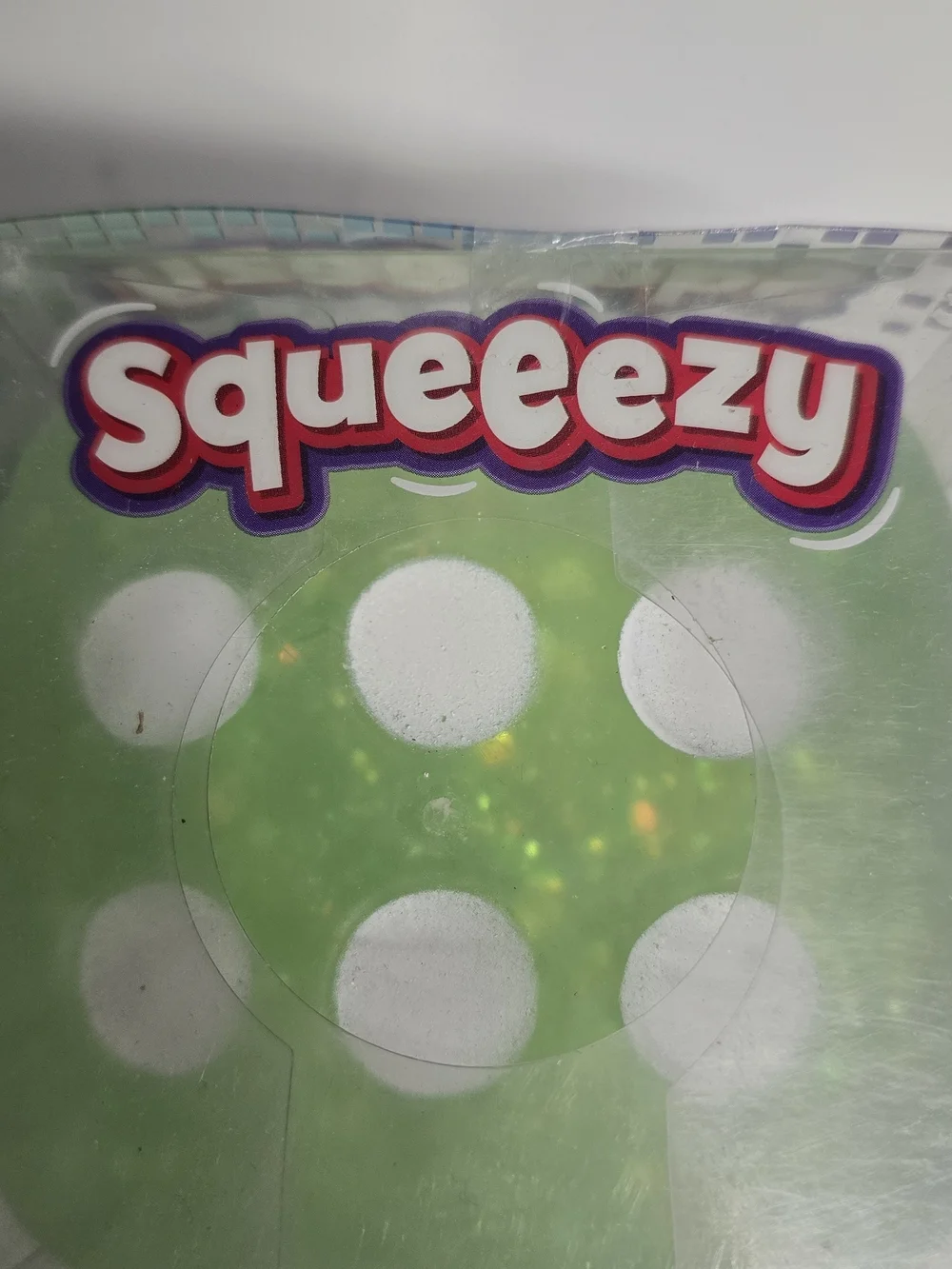 Jumbo Green Glitter Dice Squishy Toy